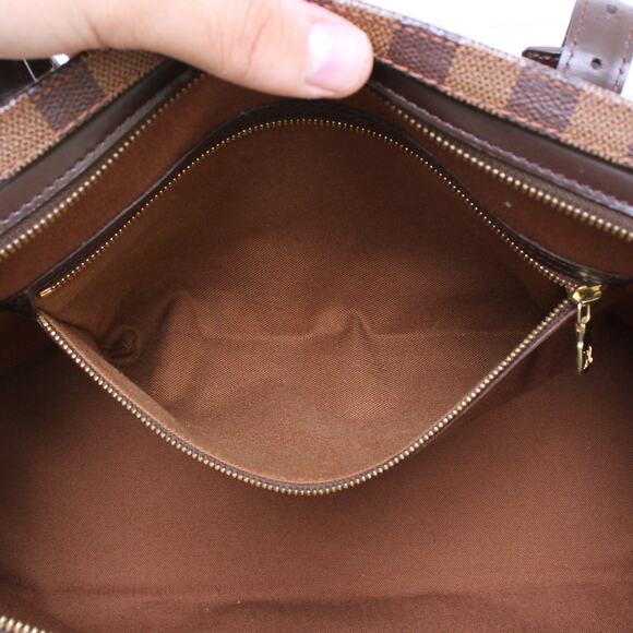 Louis Vuitton Chelsea Damier Ebene Shoulder Tote Purse Brown Large A5056 - Picture 9 of 10